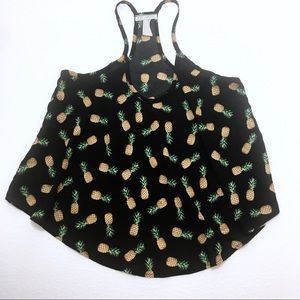 Sweet Pineapple Print Halter Top By Body Central